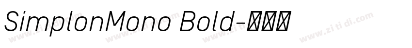 SimplonMono Bold字体转换